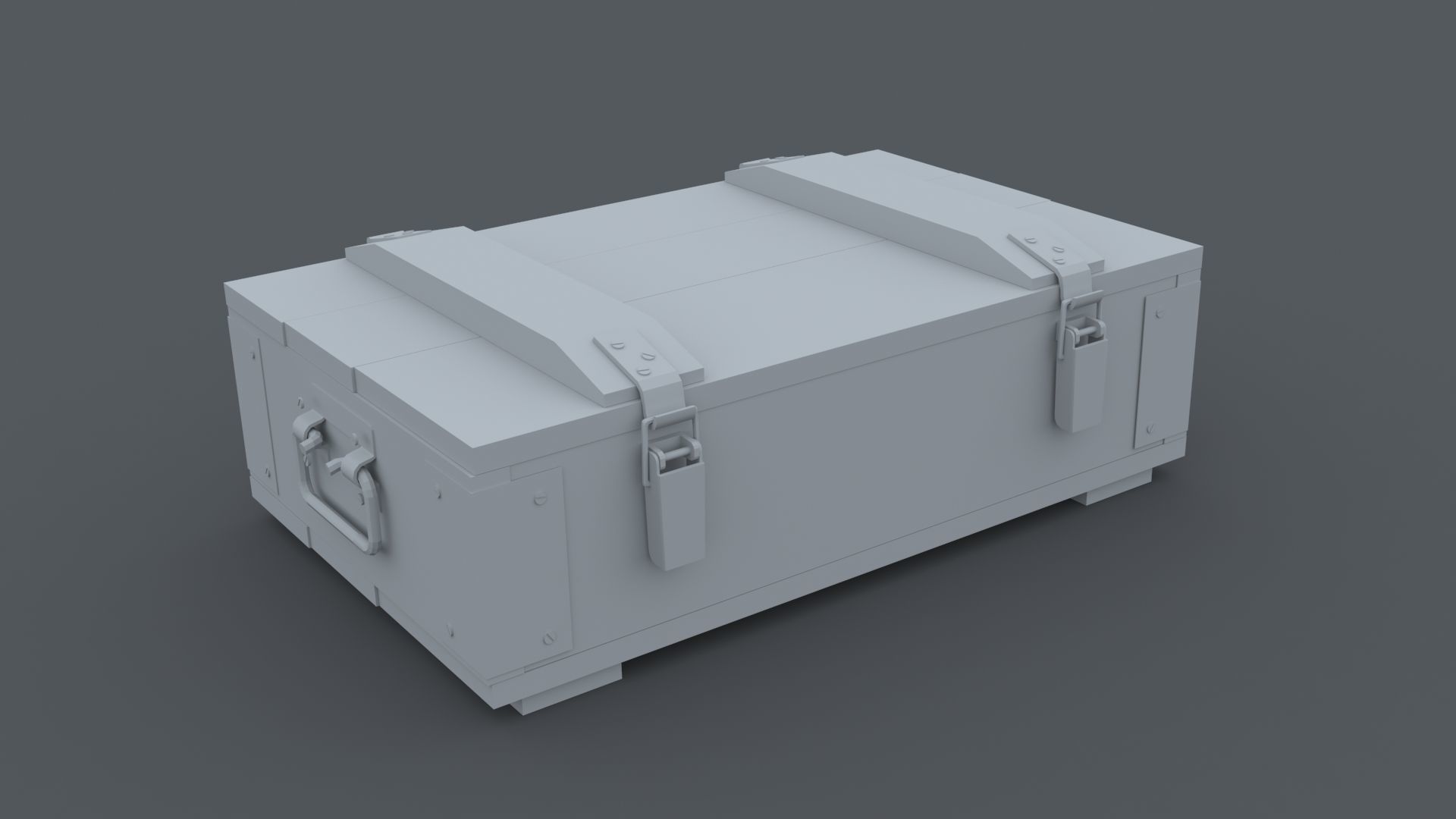 WW2 Soviet hand grenade crate - military box Low-poly 3D model_3