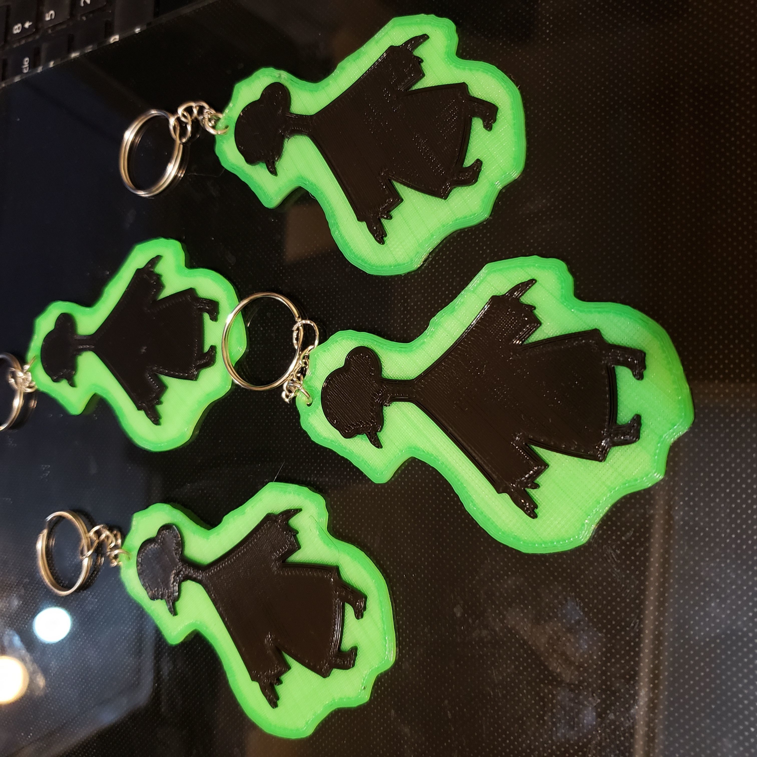 Keyring Keychain simpsons x 3 3D print model_2