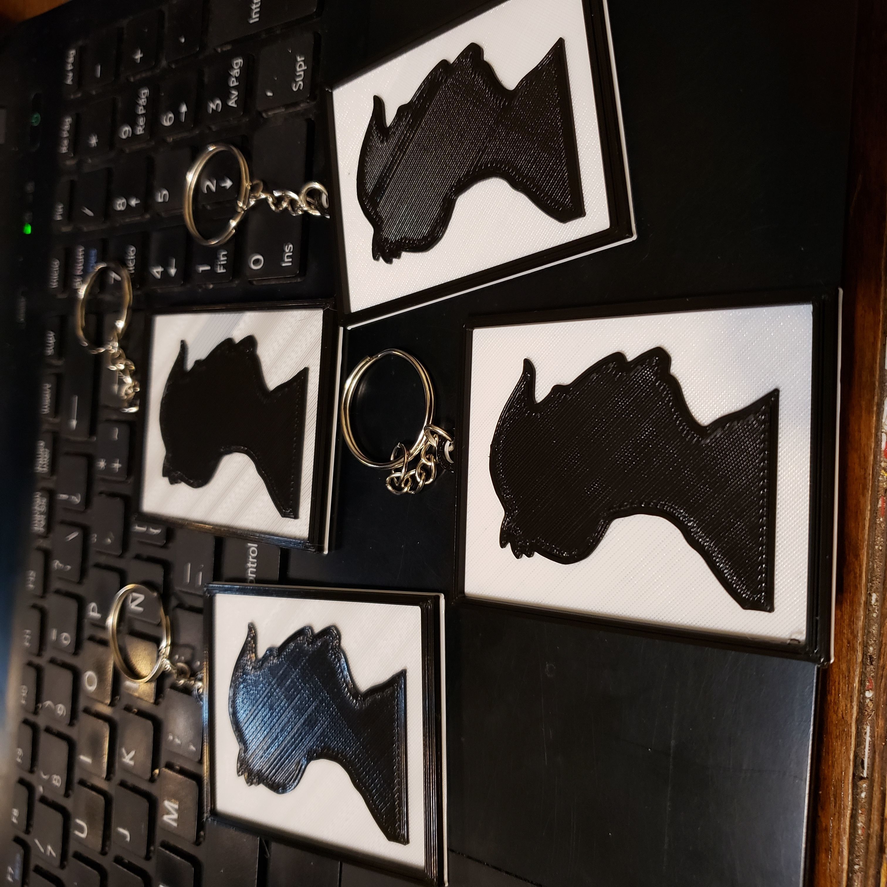 Keyring Keychain simpsons x 3 3D print model_1