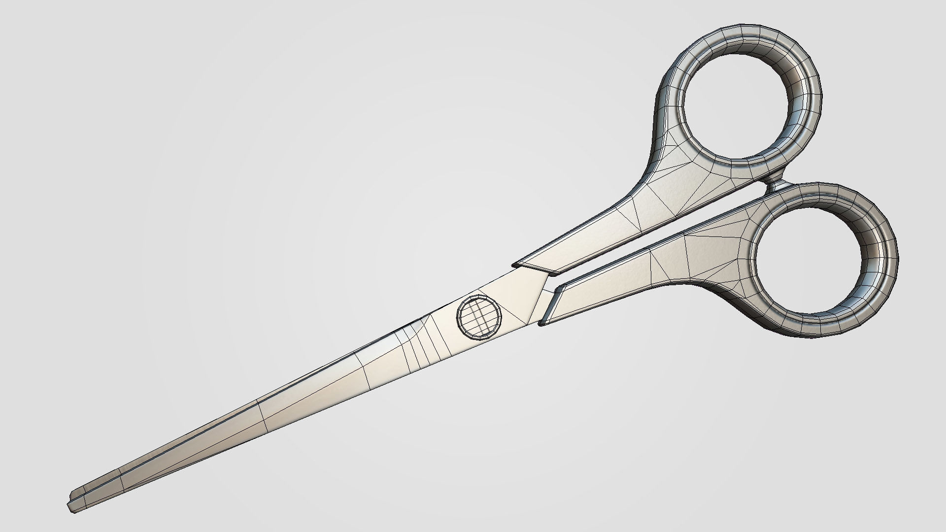 Office Scissors Low-poly 3D model_7