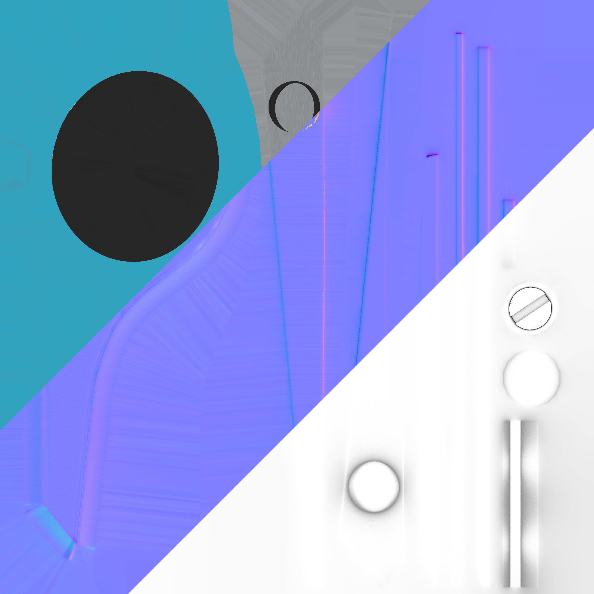 Office Scissors Low-poly 3D model_8