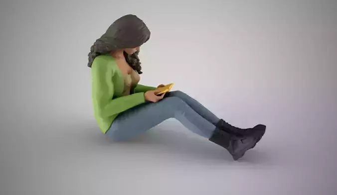 Bookworm Girl 3D print model