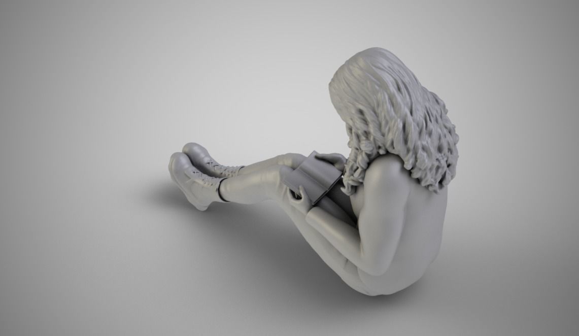 Bookworm Girl 3D print model_2