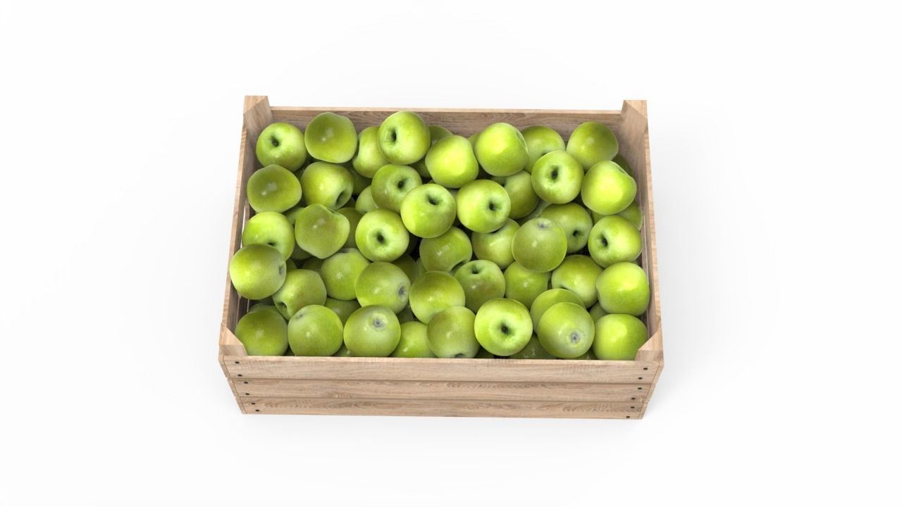 Green Apple Box 3D model_11