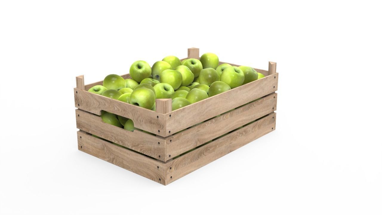 Green Apple Box 3D model_2