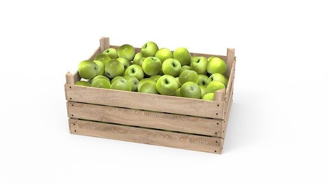 Green Apple Box 3D model 2