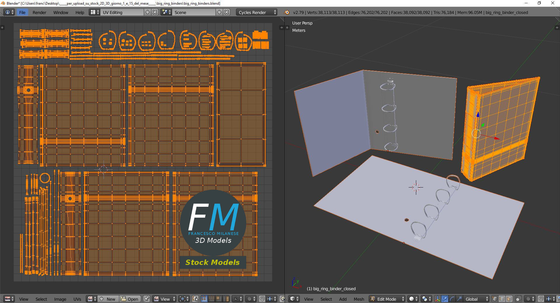 Big ring binders 3D model_10