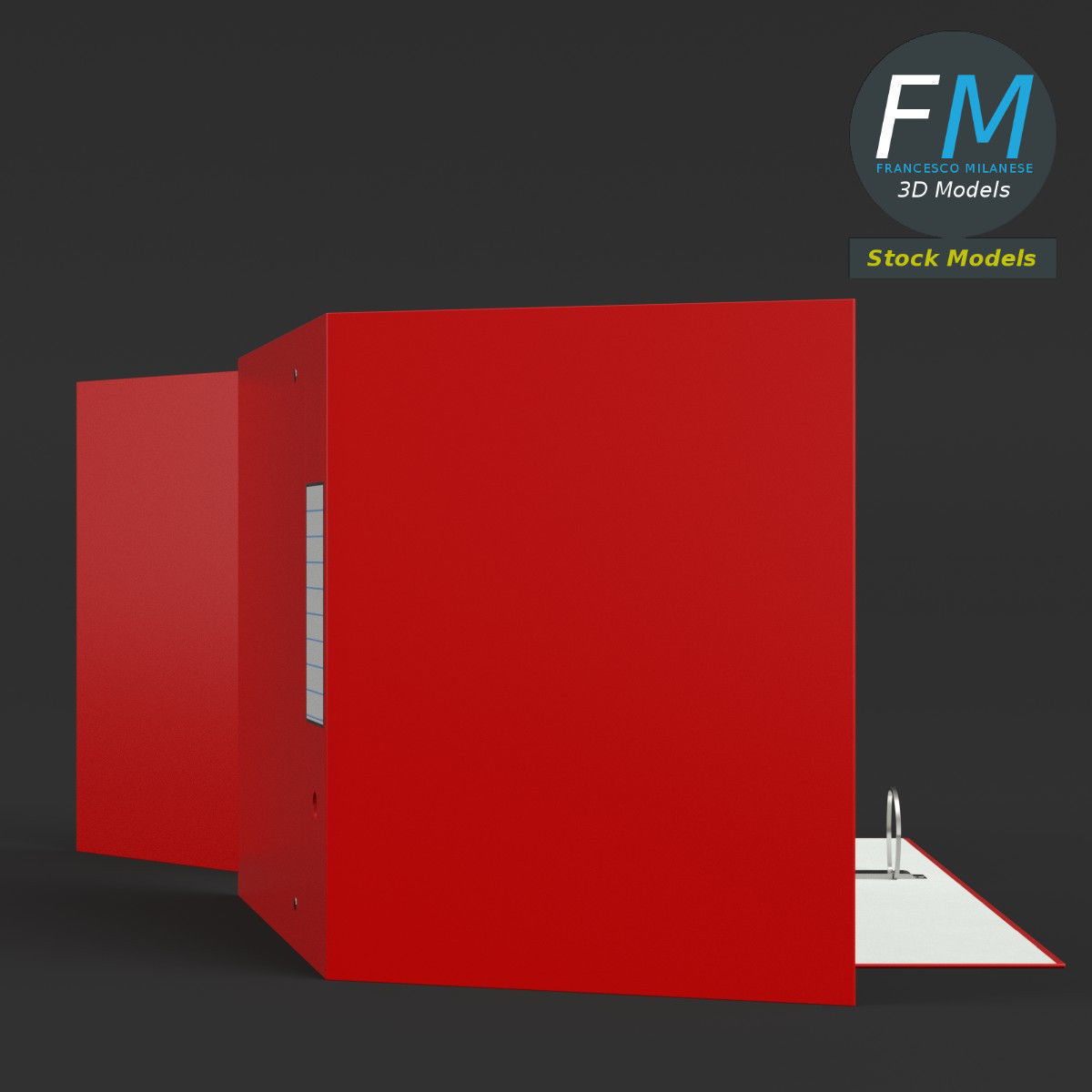 Big ring binders 3D model_4