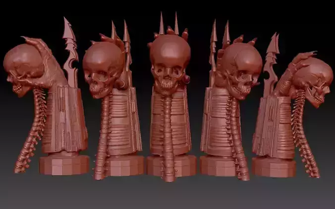 predator arm and skull display 3D print model