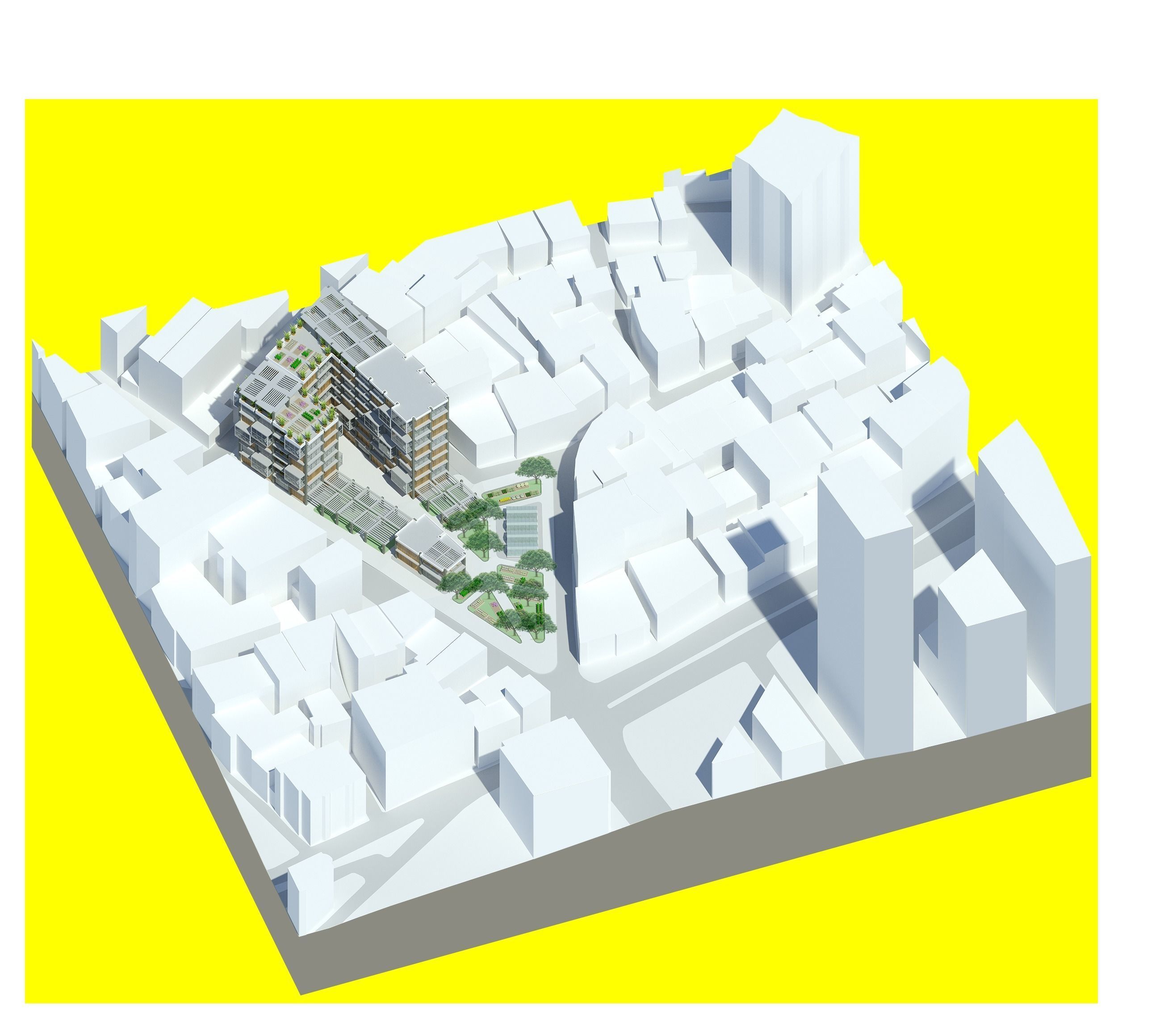 Apartment Building Revit Project 3D model_7