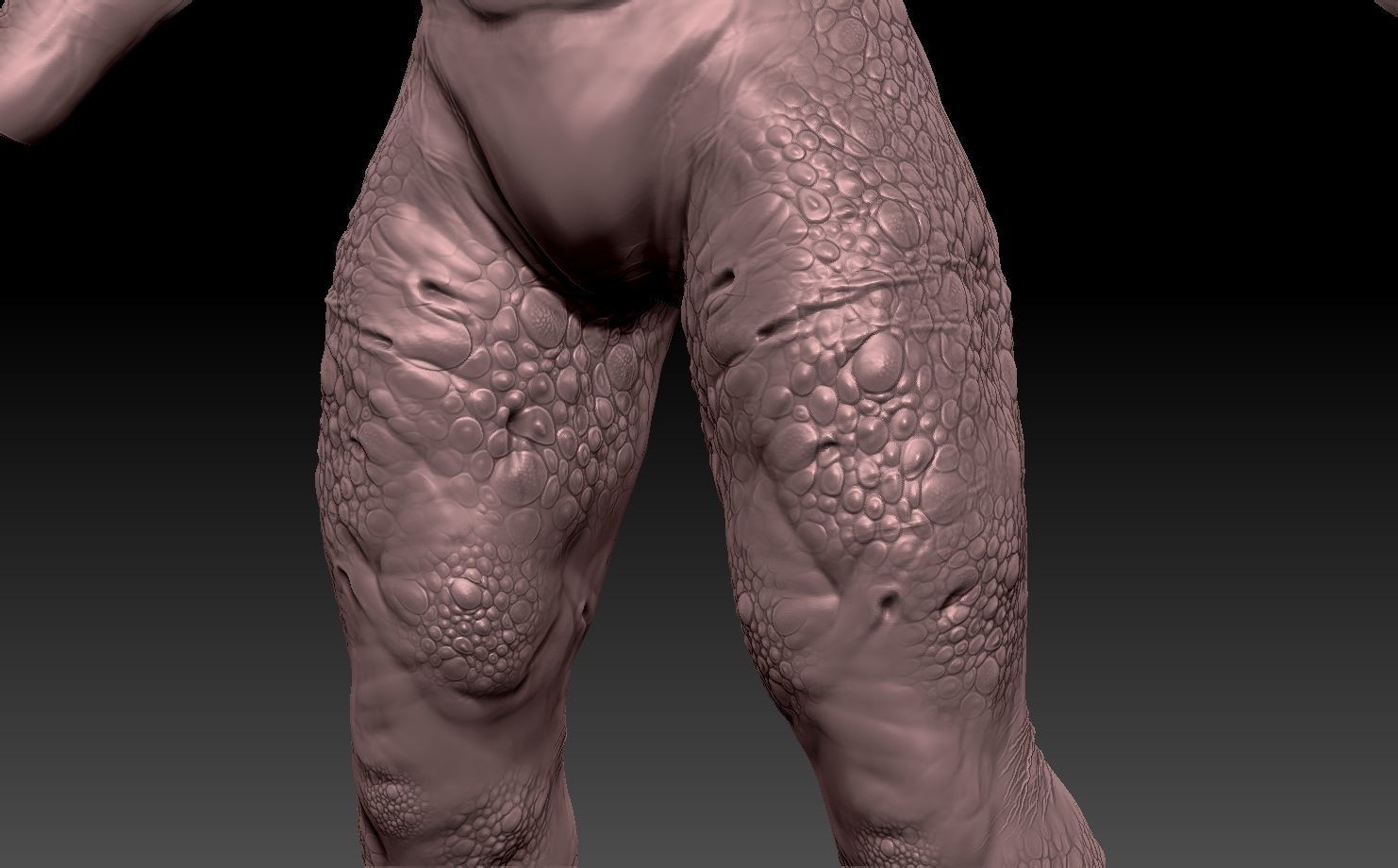 predator torso 3D print model_4