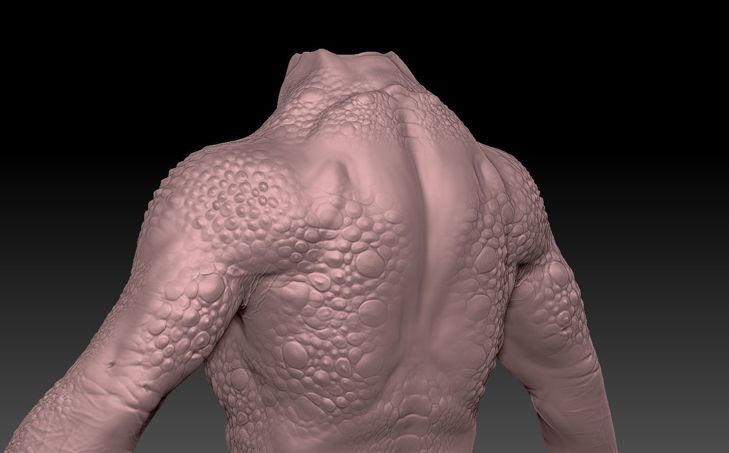 predator torso 3D print model_3