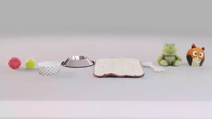 Dog Toy Asset - Game Ready Low-poly 3D model