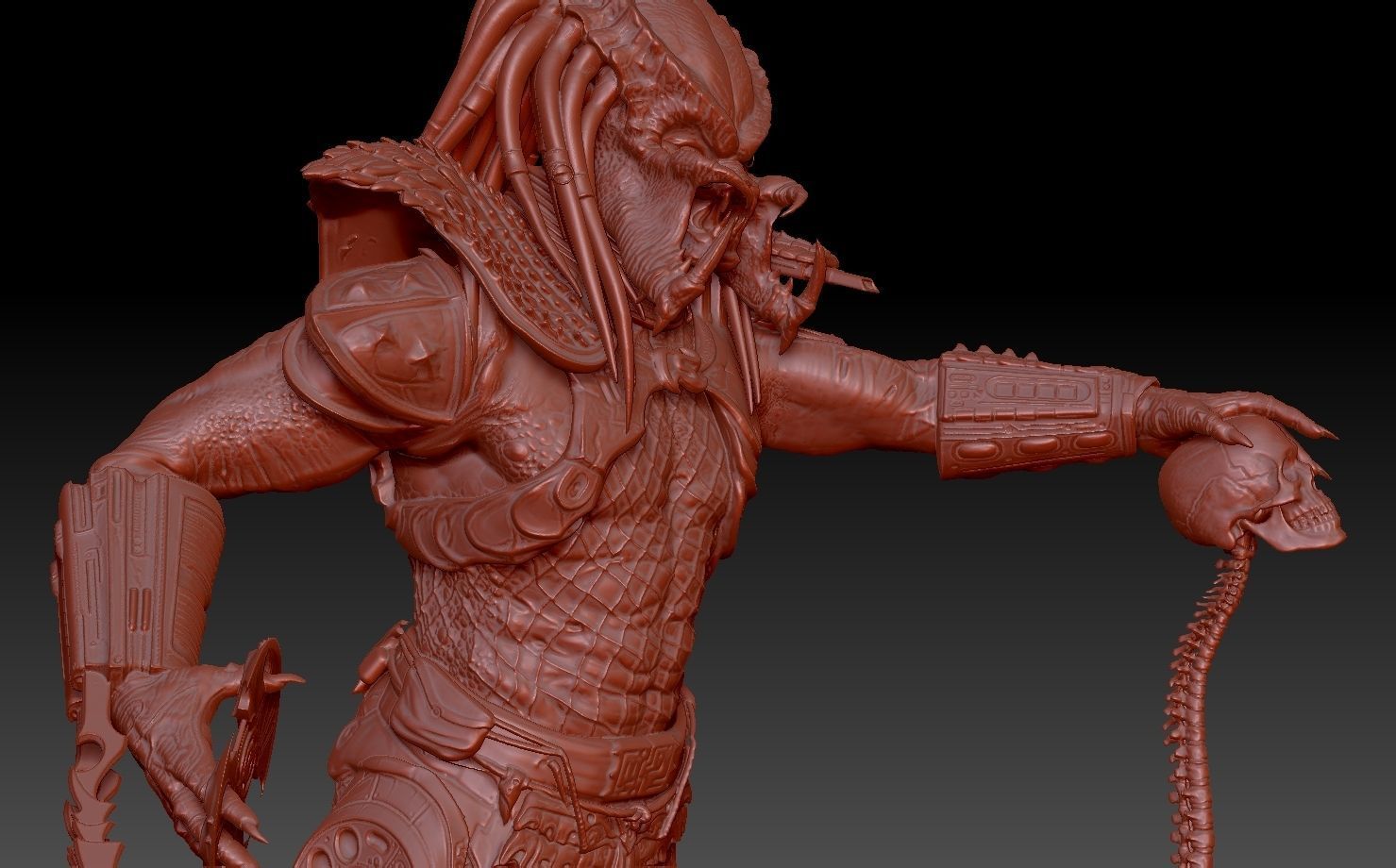 predator 2 inspired city hunter 3D print model_2