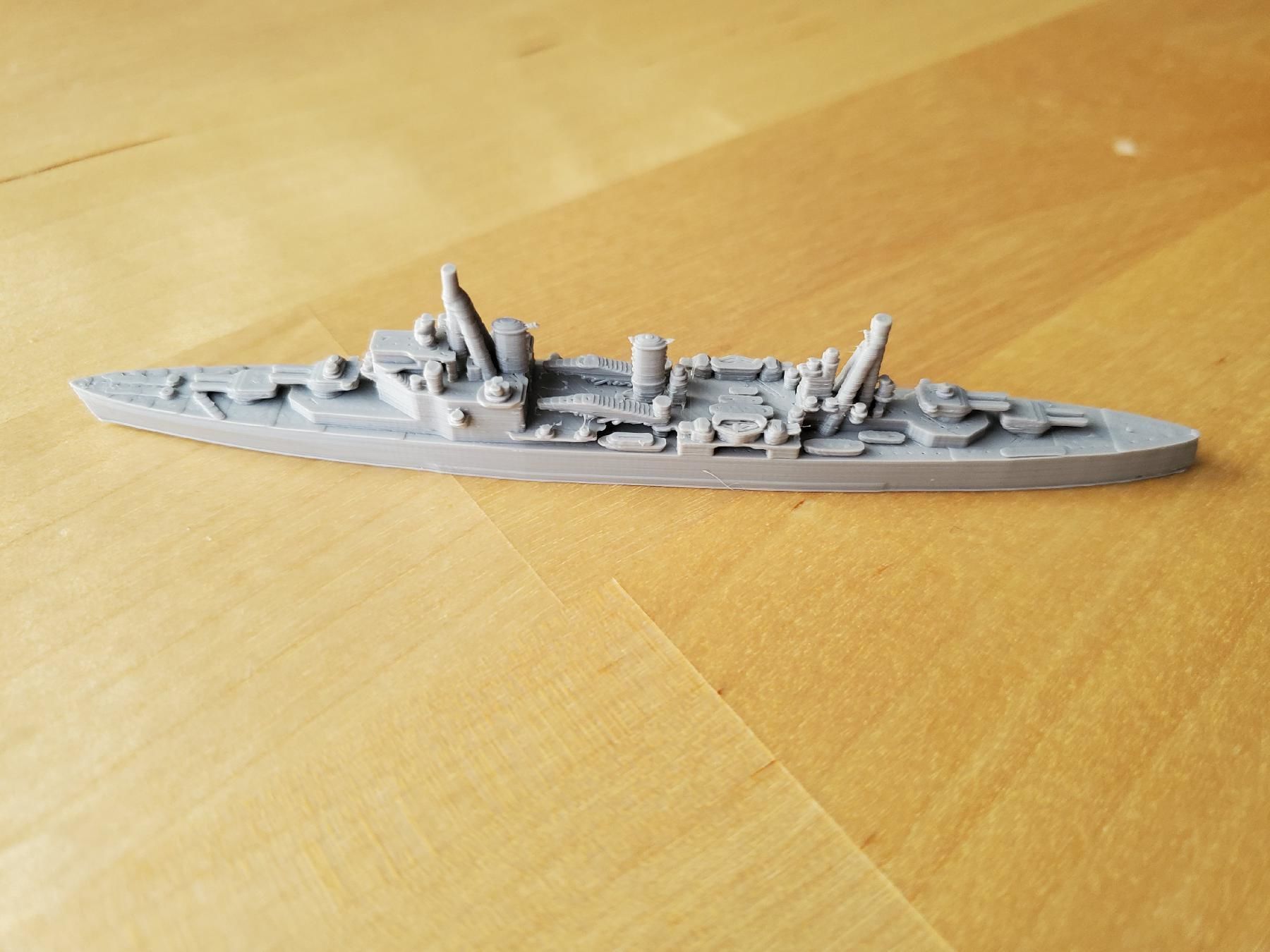 British County London Class Cruiser Warship 3D print model_8