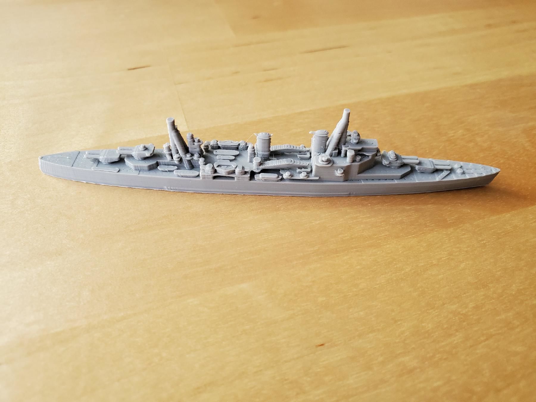 British County London Class Cruiser Warship 3D print model_3