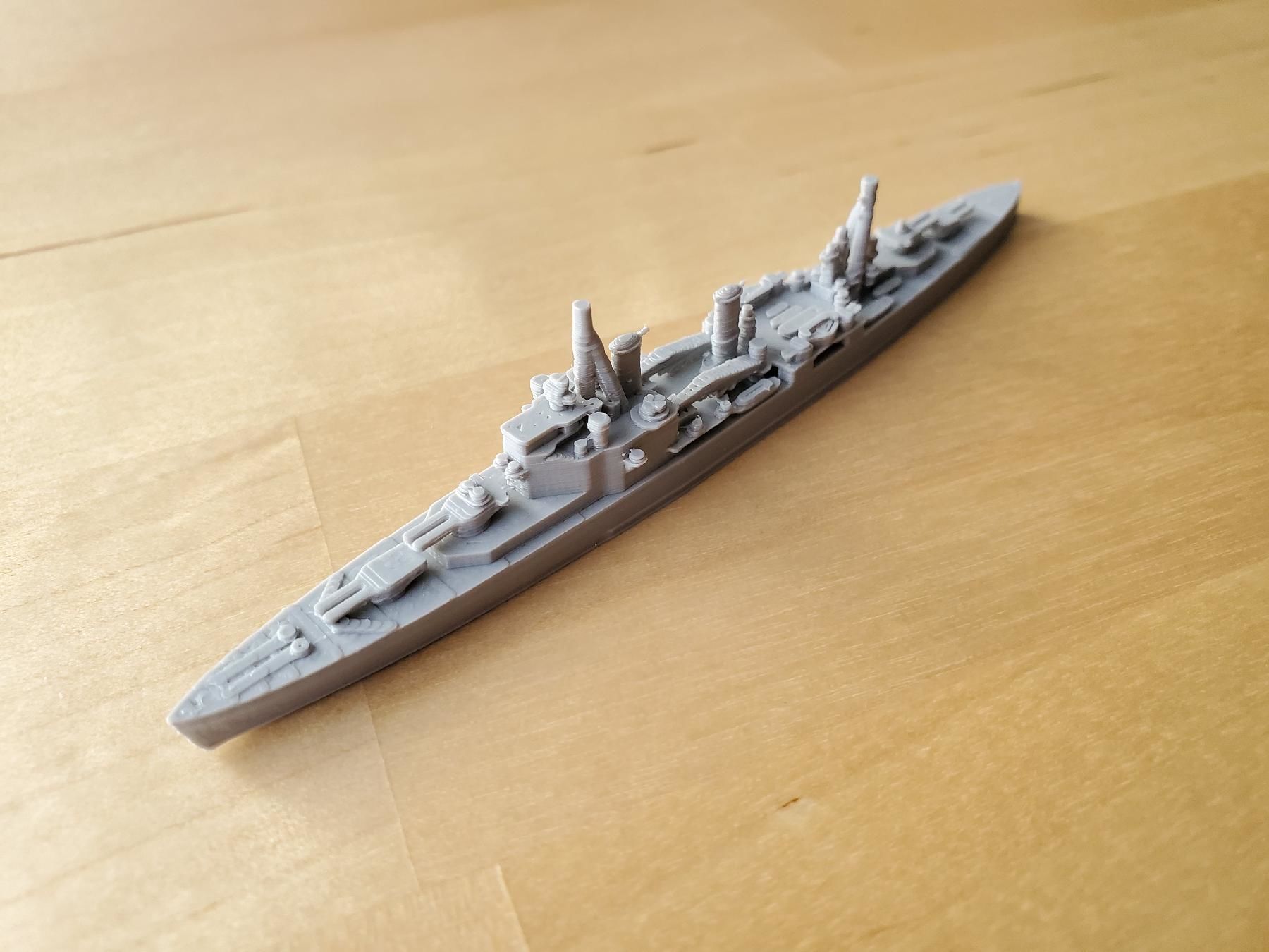 British County London Class Cruiser Warship 3D print model_2