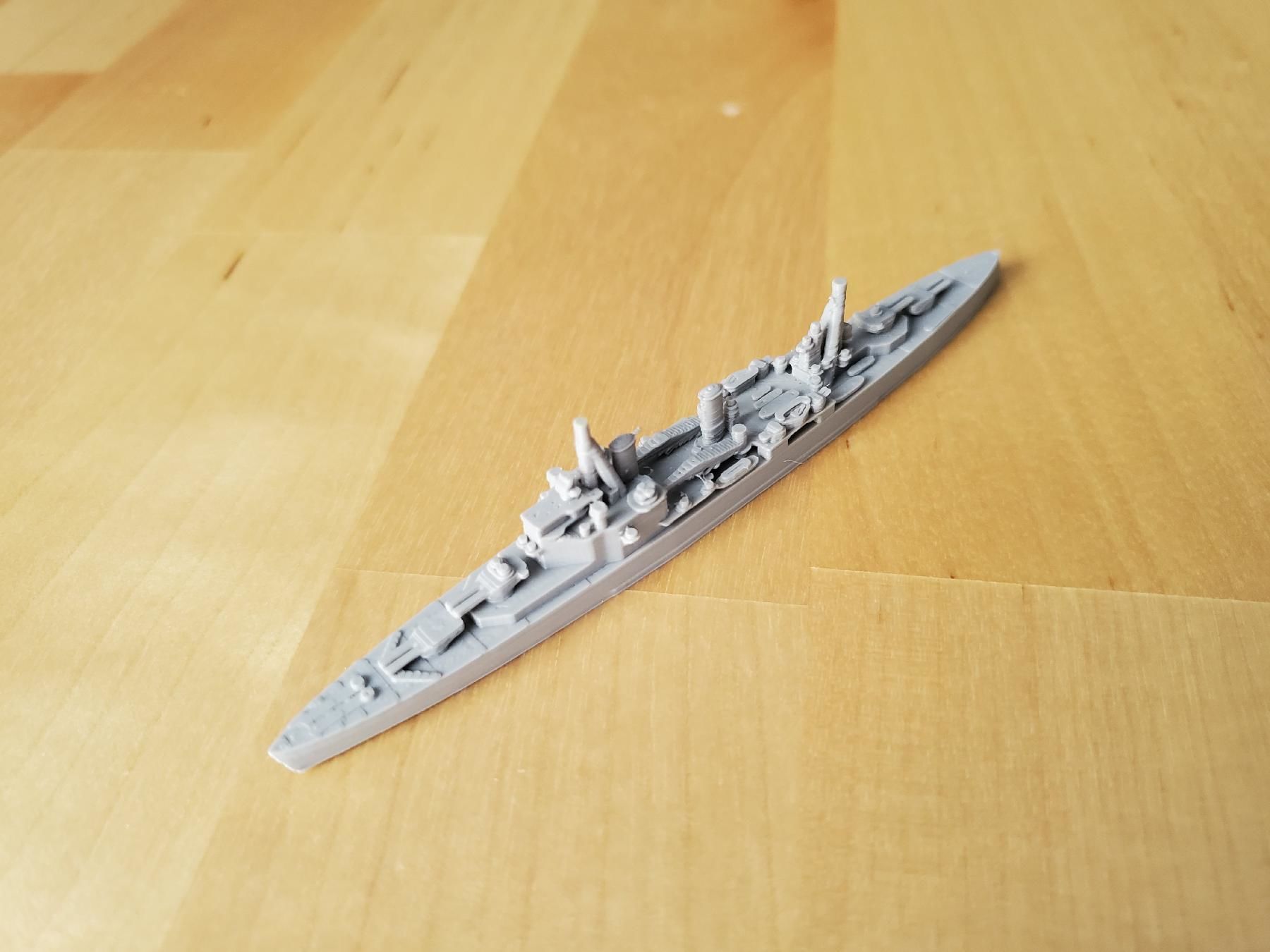 British County London Class Cruiser Warship 3D print model_4