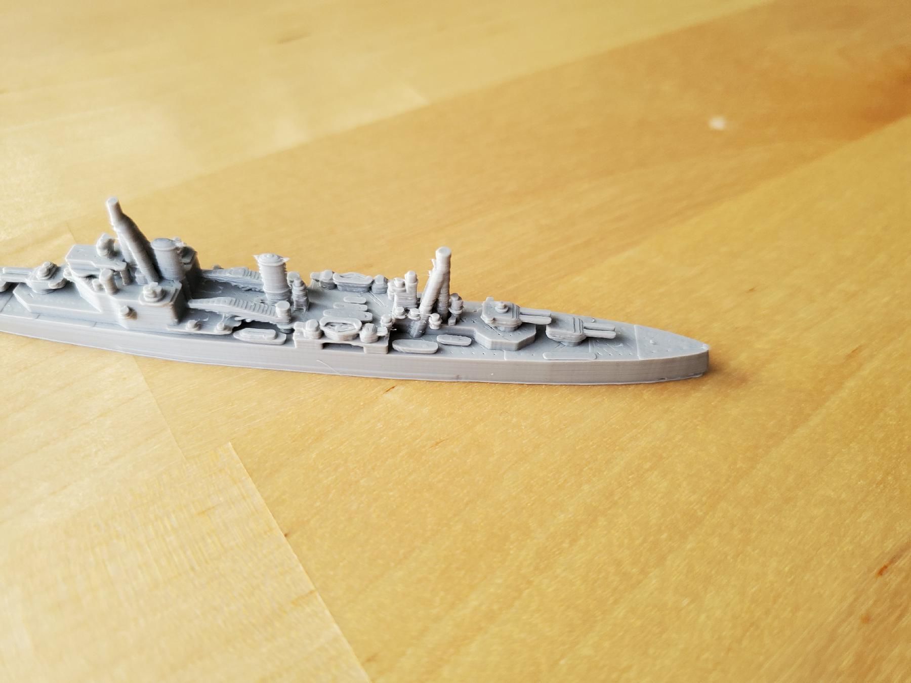 British County London Class Cruiser Warship 3D print model_9