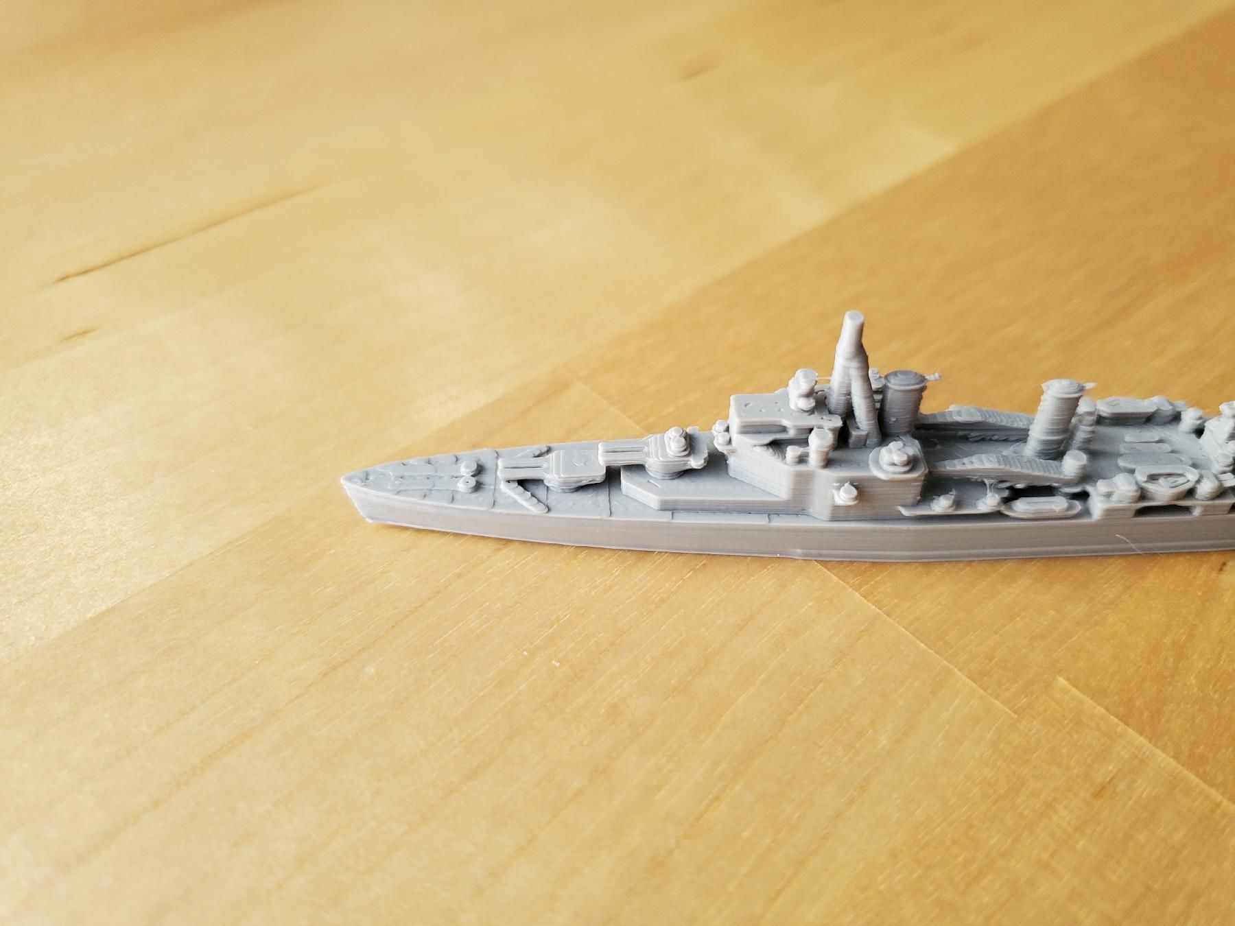 British County London Class Cruiser Warship 3D print model_10