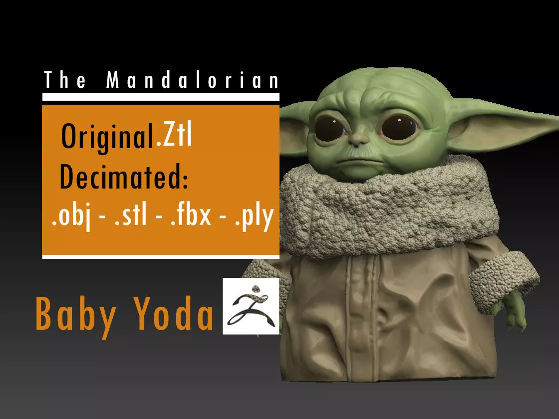 Baby Yoda - The Mandalorian -Star Wars 3D print model