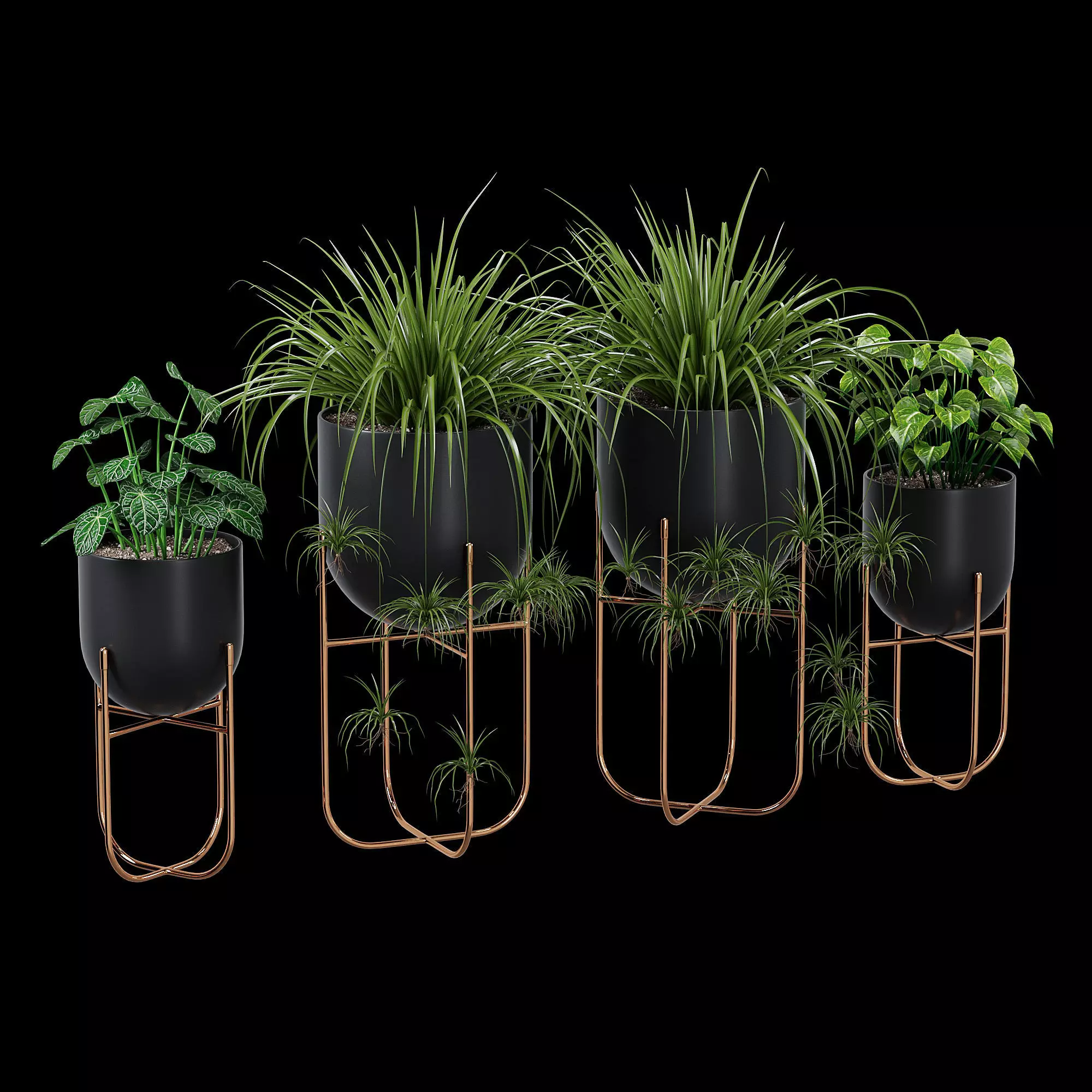 Cache planter copper 3D model