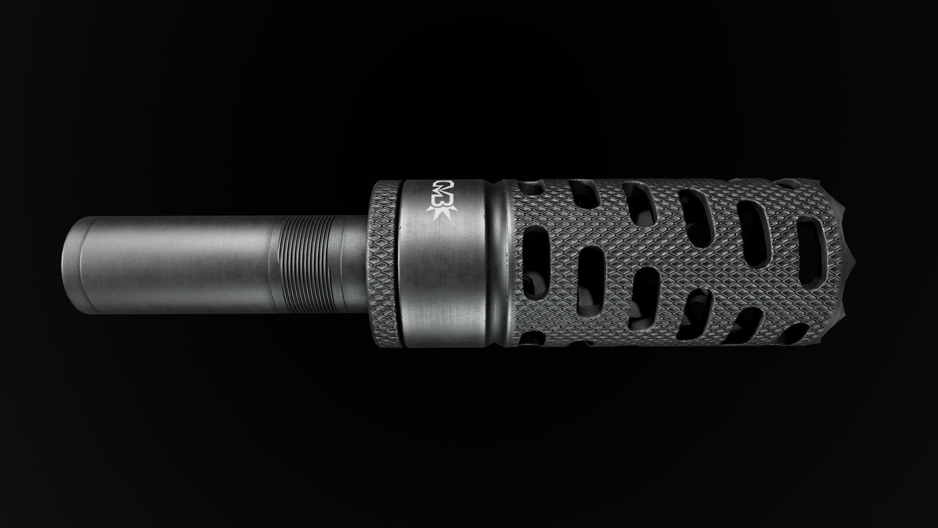 3D model CMB Helical Baffle 12 Gauge Shotgun Muzzle Brake VR / AR / lowpoly CGTrader