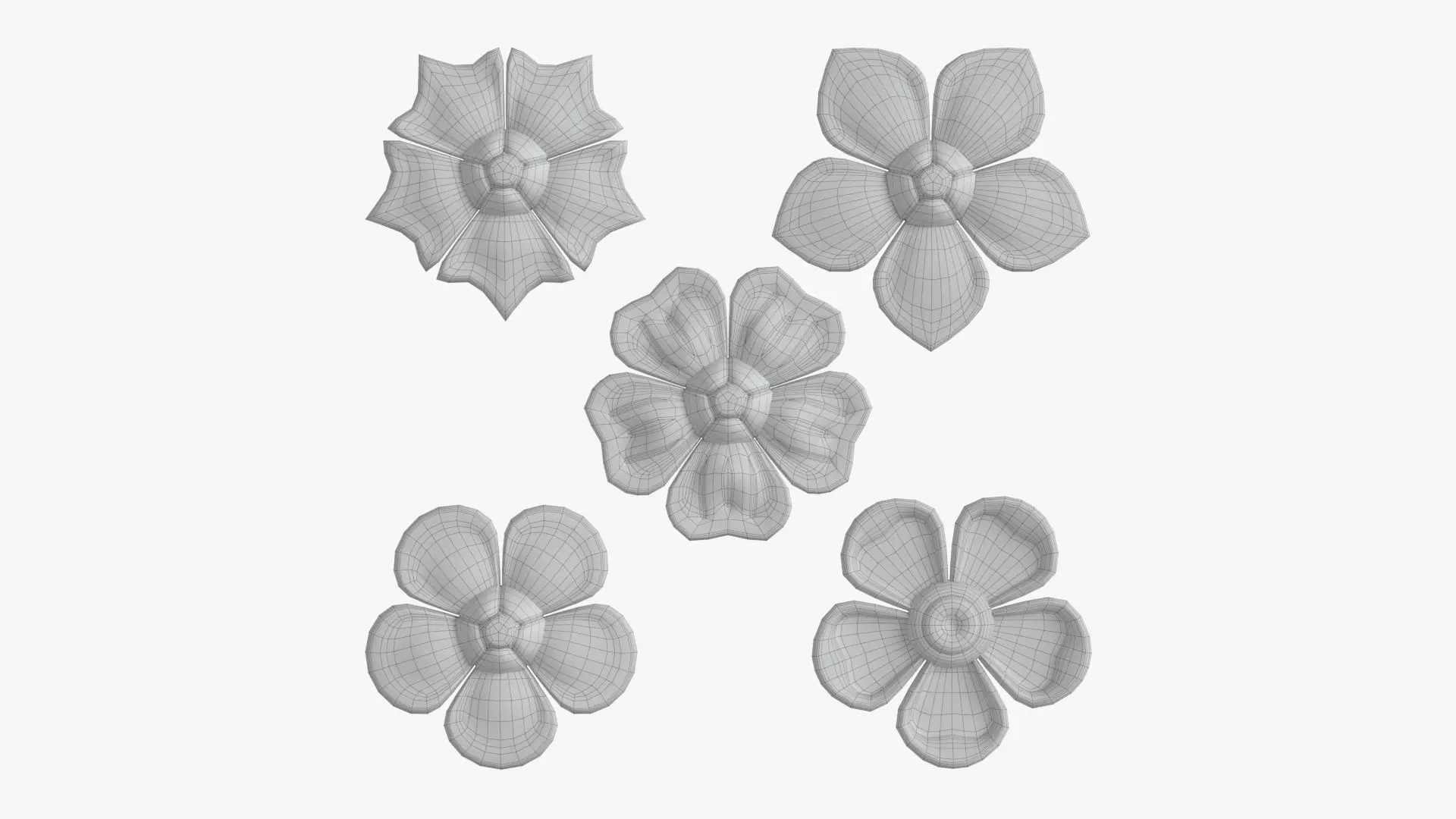 Flower 02 3D model_2