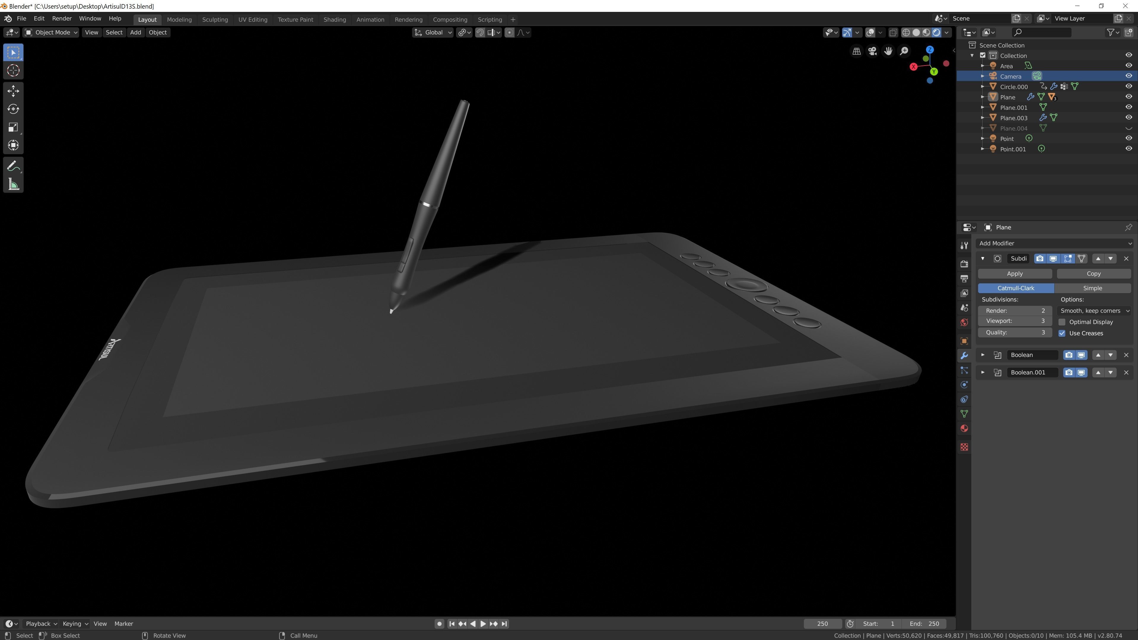 Artisul Graphics Digital Tablet 3D model_3