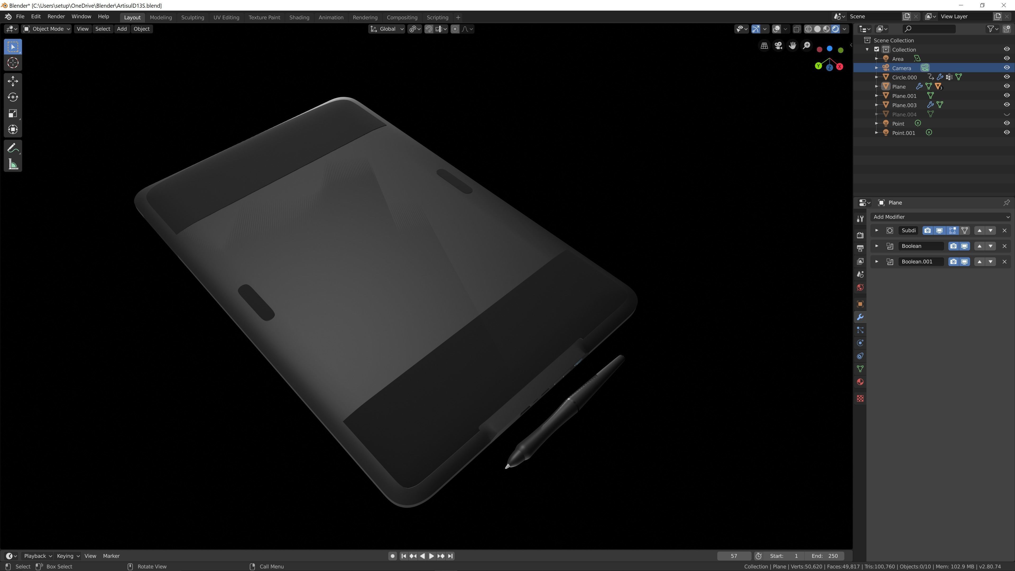Artisul Graphics Digital Tablet 3D model_2