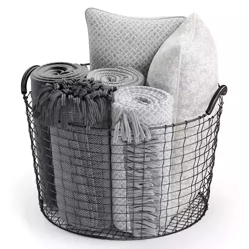 METAL BASKET DECOR 03 3D model