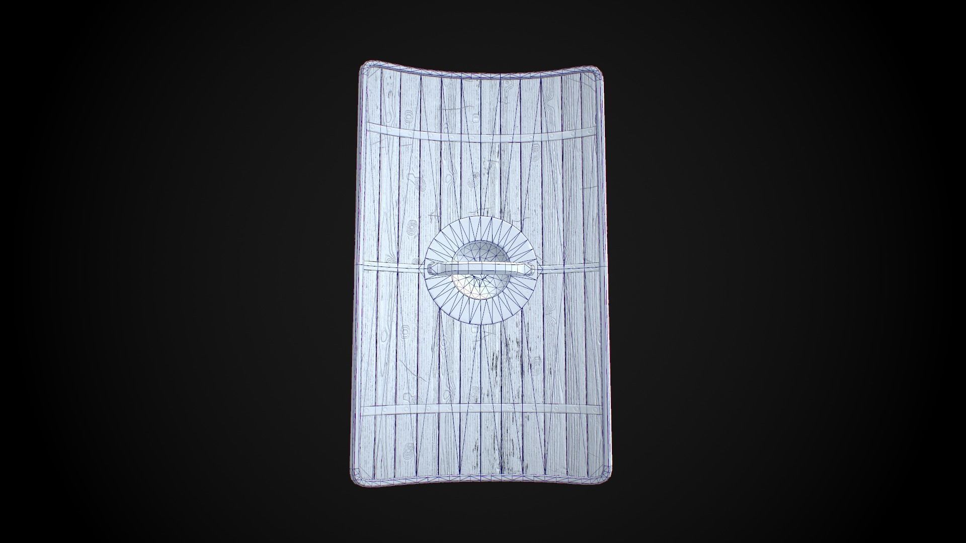 Roman shield Scutum Low-poly 3D model_16
