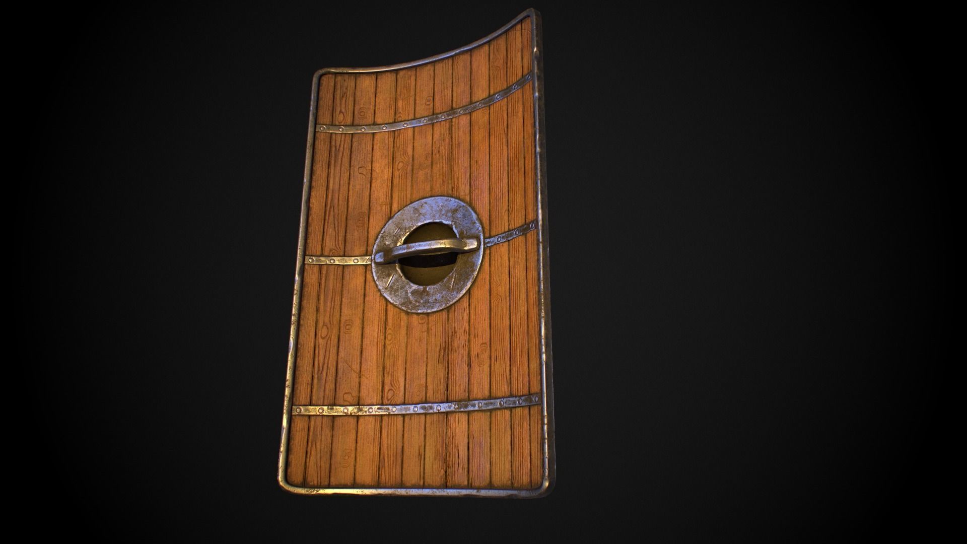 Roman shield Scutum Low-poly 3D model_14