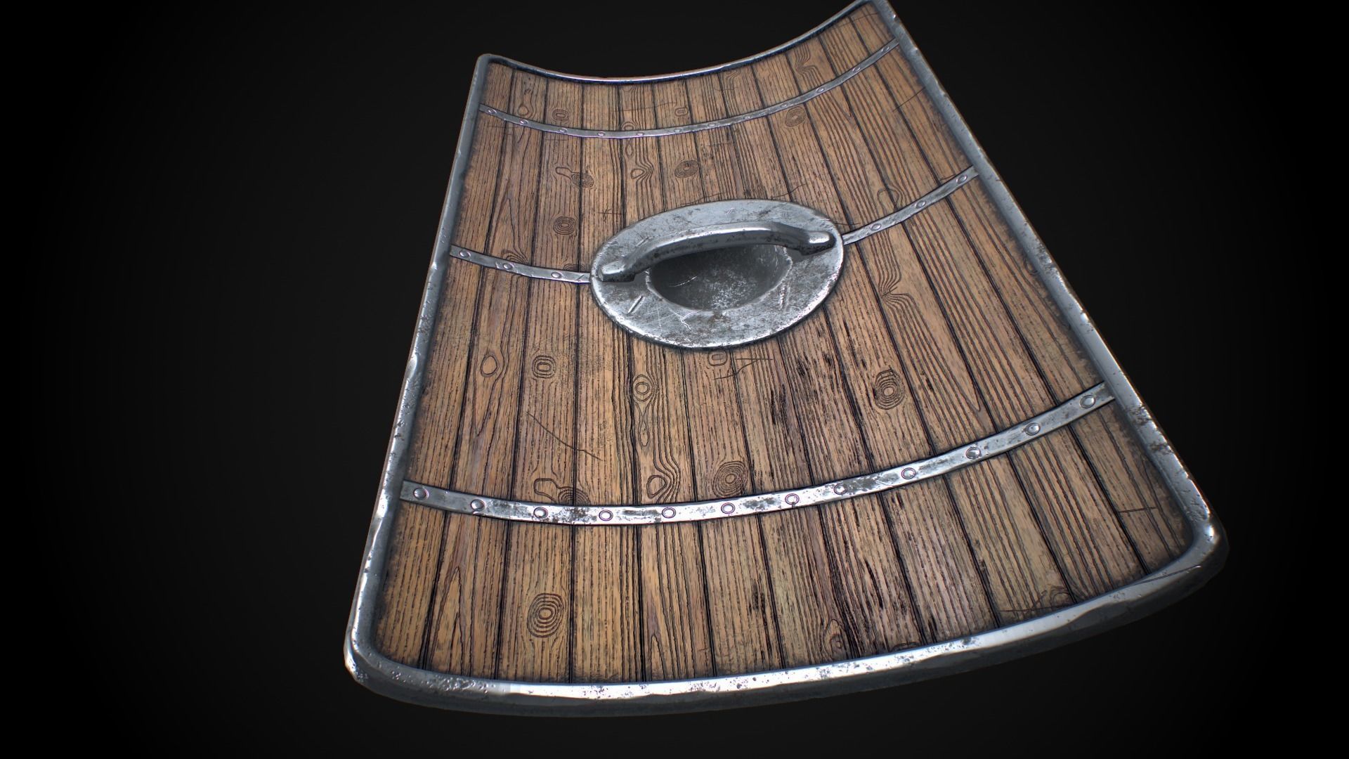 Roman shield Scutum Low-poly 3D model_13