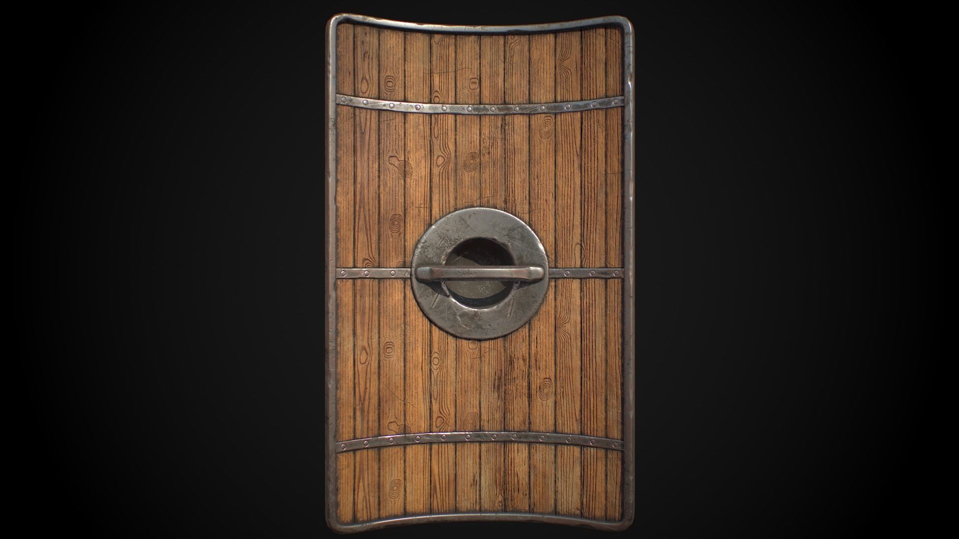 Roman shield Scutum Low-poly 3D model_12