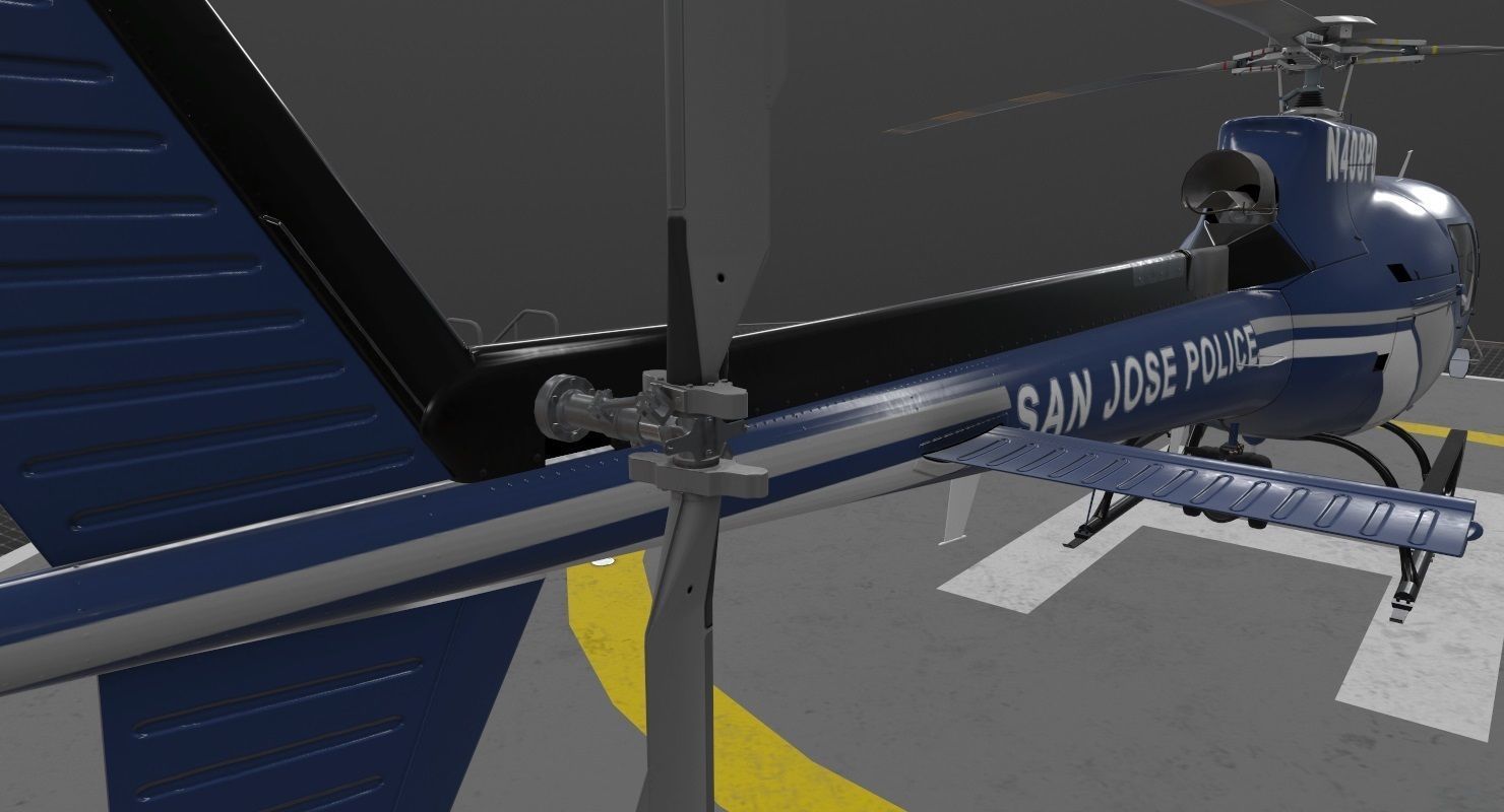 AS-350 San Jose Police Low-poly 3D model_9