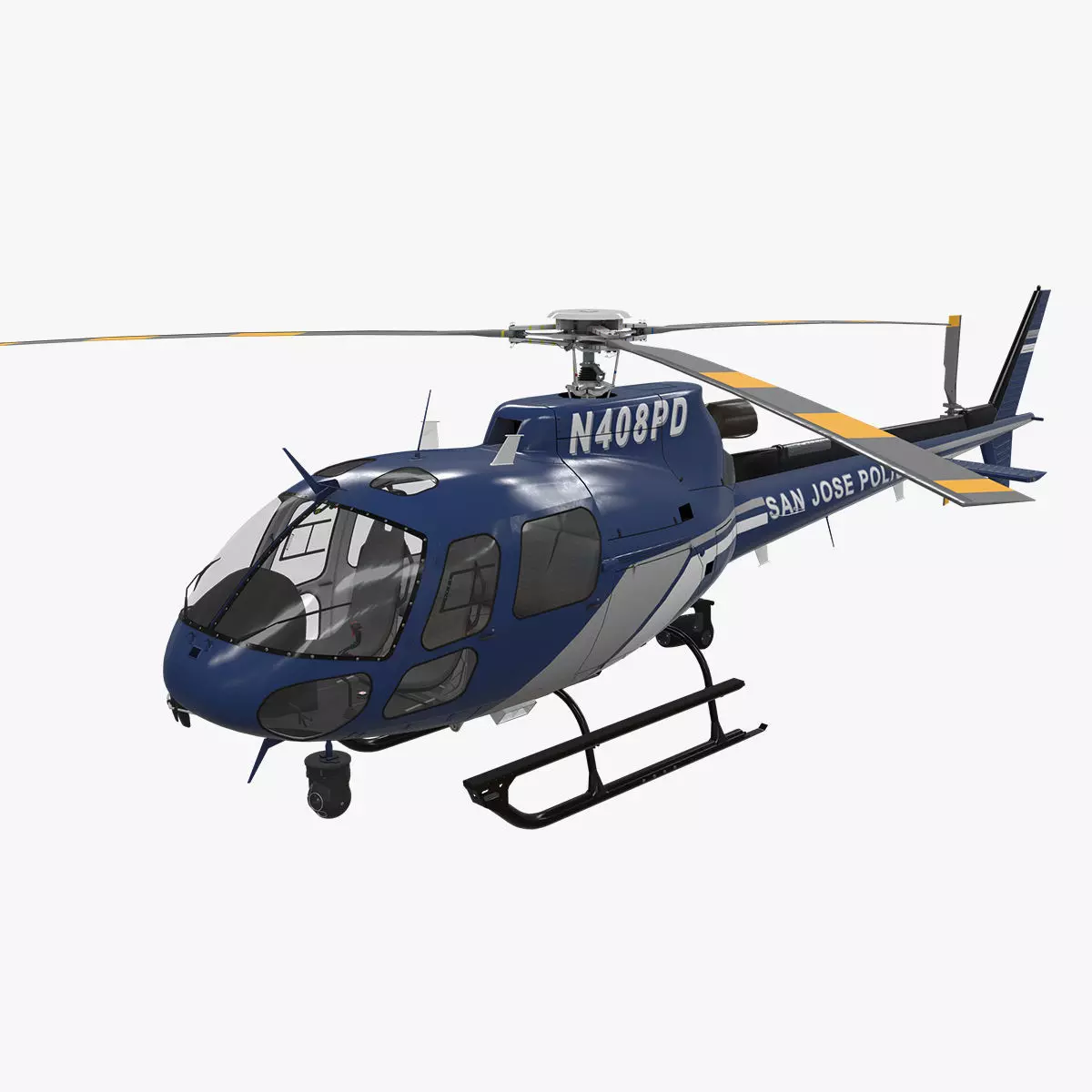 AS-350 San Jose Police Low-poly 3D model_0