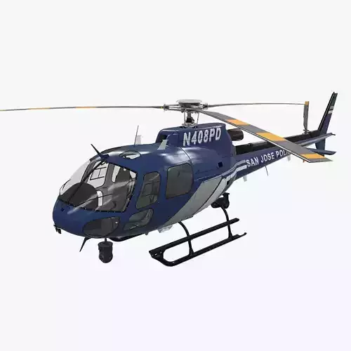AS-350 San Jose Police Low-poly 3D model
