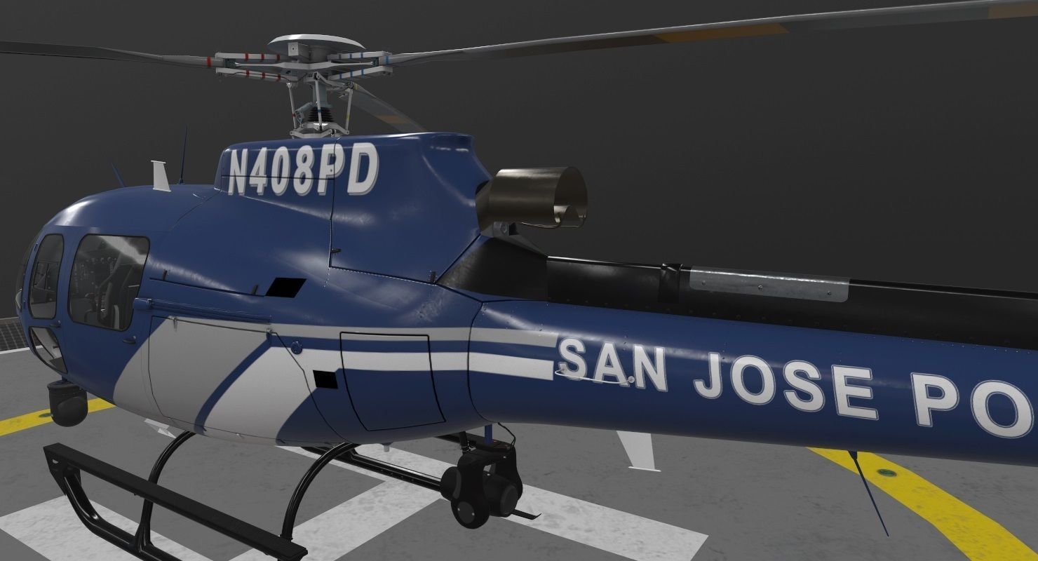 AS-350 San Jose Police Low-poly 3D model_4