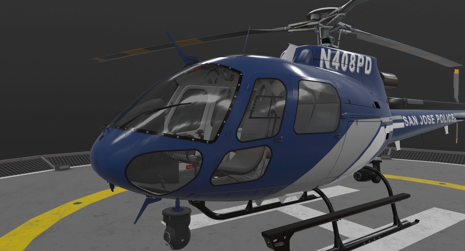 AS-350 San Jose Police Low-poly 3D model_5