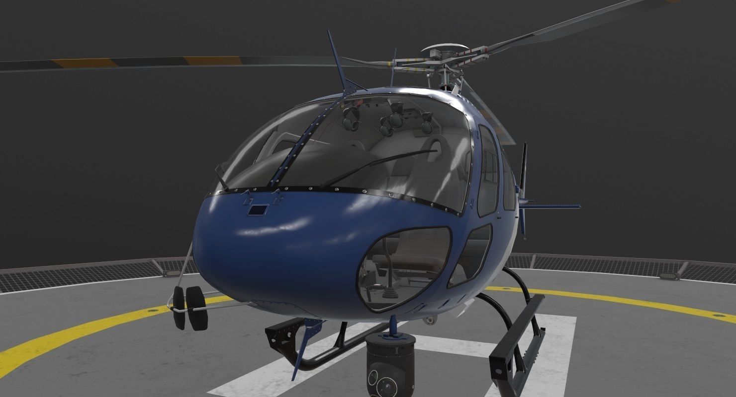 AS-350 San Jose Police Low-poly 3D model_7
