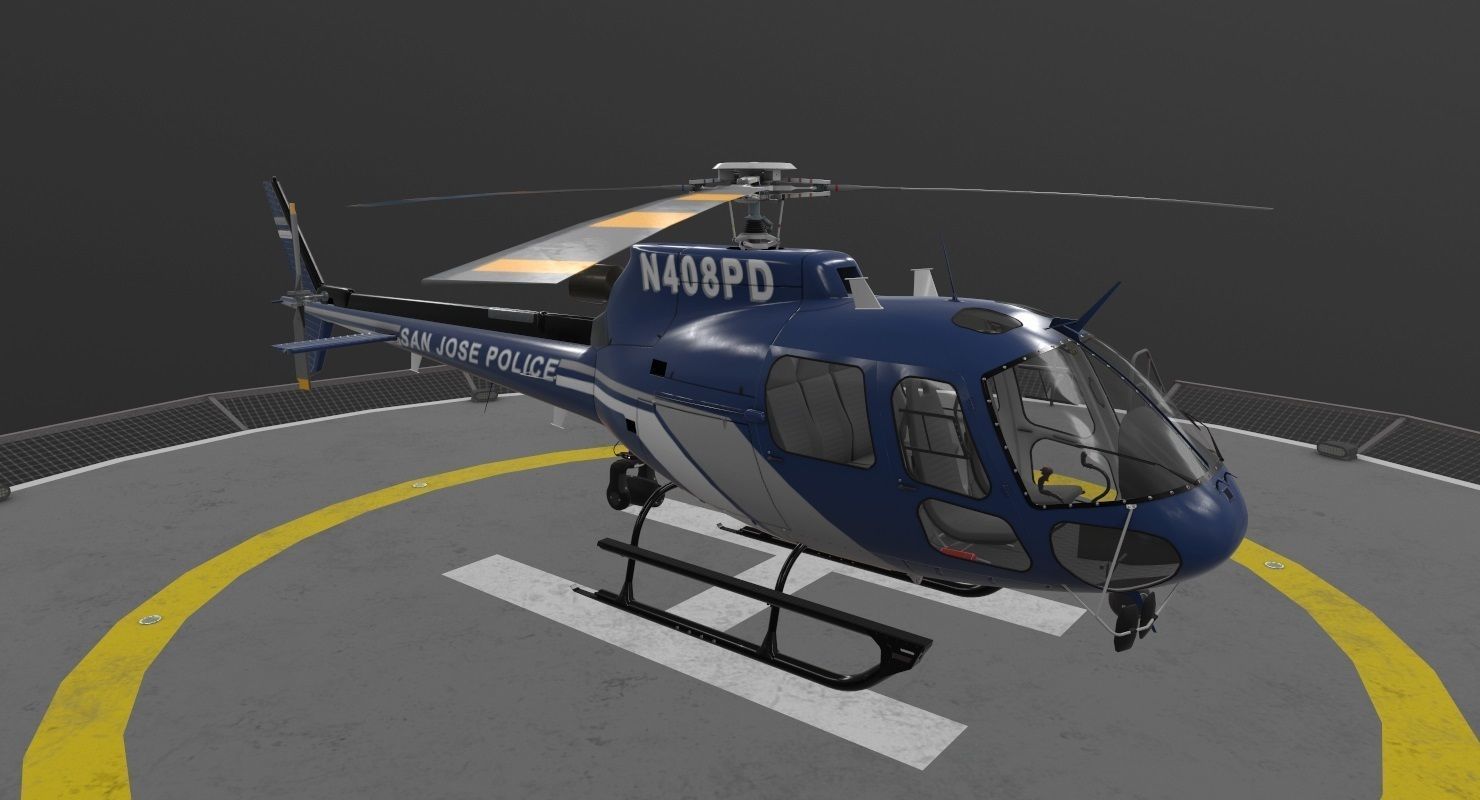 AS-350 San Jose Police Low-poly 3D model_2
