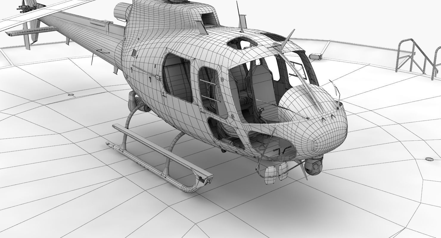 AS-350 San Jose Police Low-poly 3D model_19