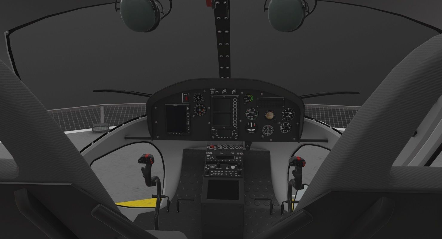 AS-350 Royal Canadian Mounted Police Low-poly 3D model_10