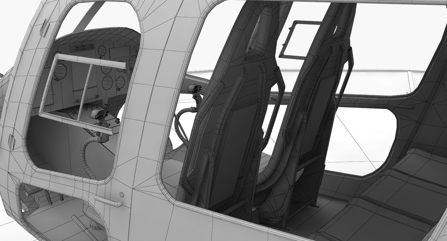 AS-350 Royal Canadian Mounted Police Low-poly 3D model_22