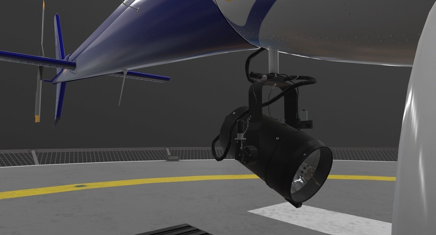 AS-350 Royal Canadian Mounted Police Low-poly 3D model_8