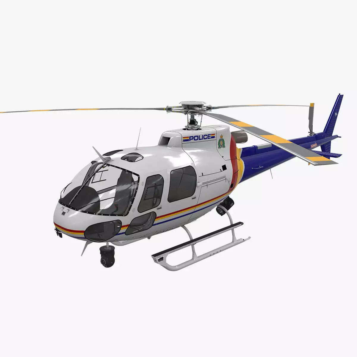 AS-350 Royal Canadian Mounted Police Low-poly 3D model_0