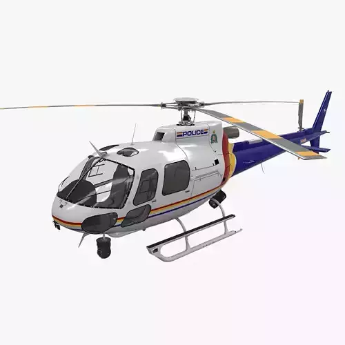 AS-350 Royal Canadian Mounted Police Low-poly 3D model