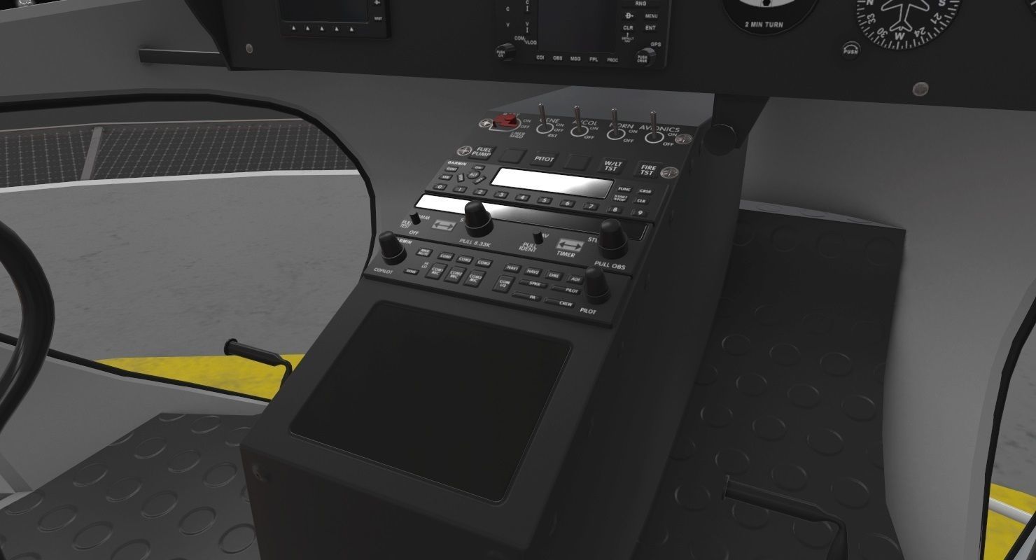 AS-350 Royal Canadian Mounted Police Low-poly 3D model_13