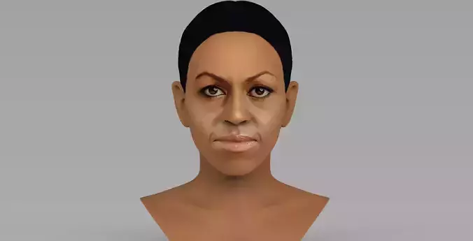 Michelle Obama bust ready for full color 3D printing 3D print model